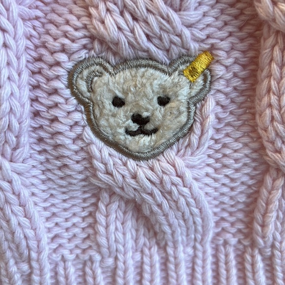 Steiff cable-knit Scarf for Girl with Steiff Teddy bear motif - Picture 4 of 6